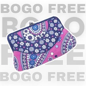 Vera Bradley BOGO FREE SALE Purple Boysenberry Kiss Lock Clutch